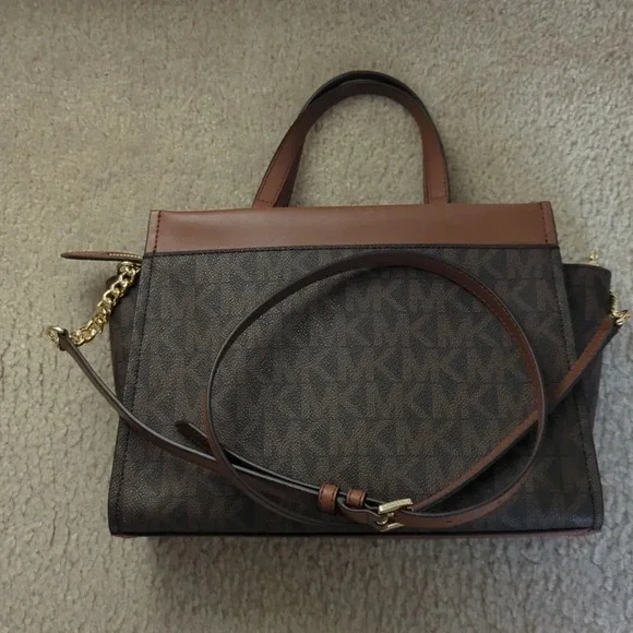 MICHAEL Michael Kors Graham Monogram Medium Satchel Bag - Picture 8 of 10